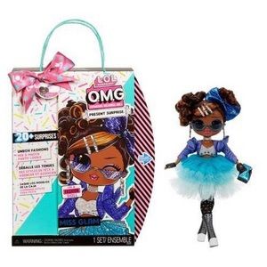 🆕LOL Surprise O.M.G. Present Surprise Miss Glam Fashion Doll with 20 Surprises